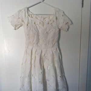 White Lace Chicwish Dress
